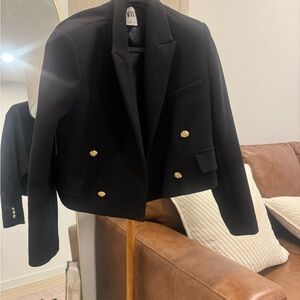 Cropped black blazer